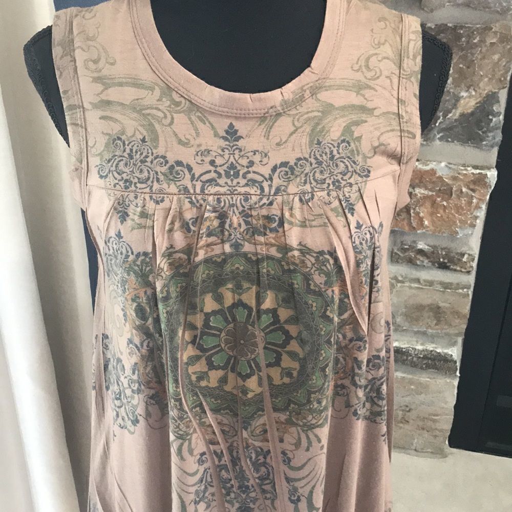 Daniel Benjamin, Woman's Tank Dress/Tunic, Small. Made in thr USA. Multi-color. - Picture 2 of 8